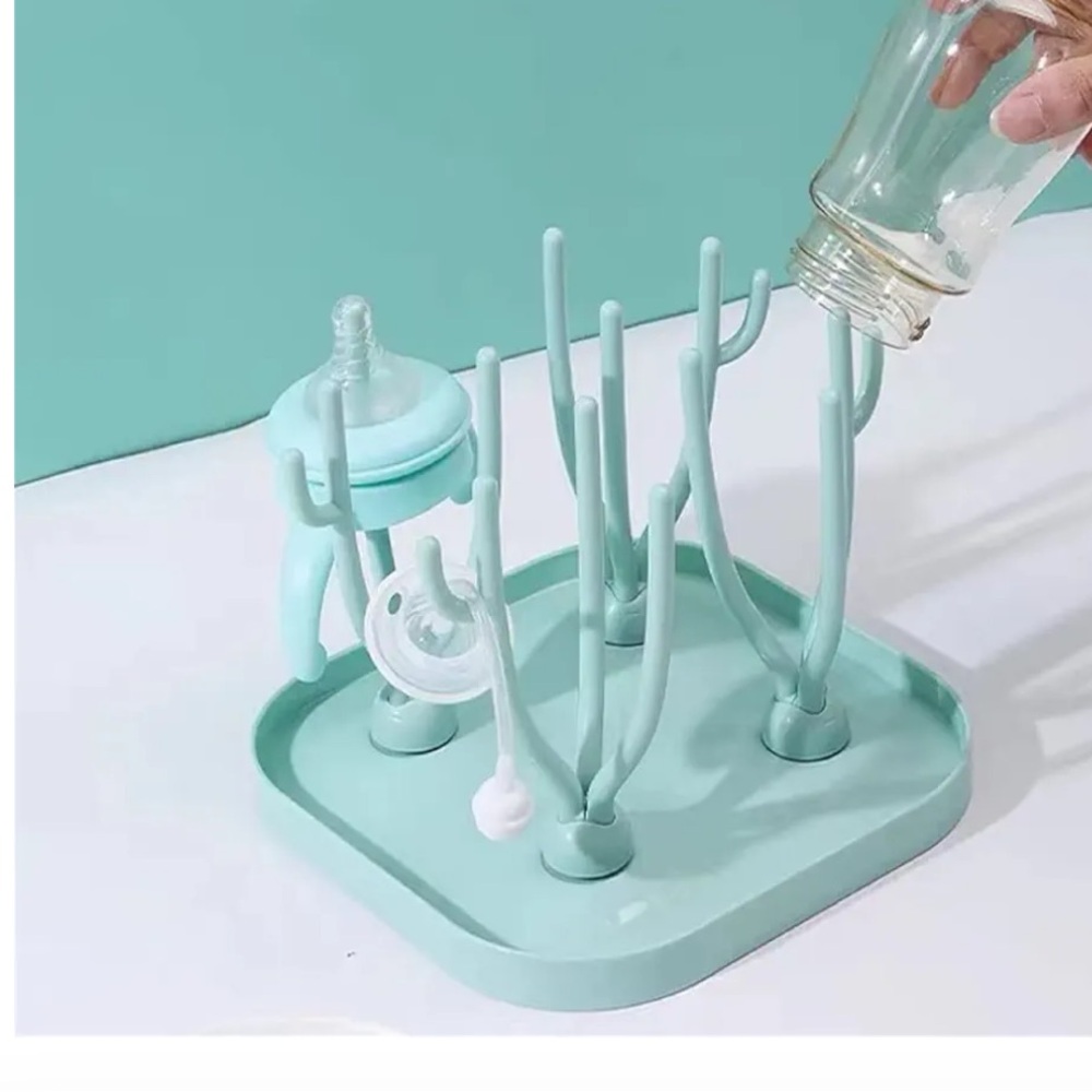 Mint Green Baby Bottle Drying Rack